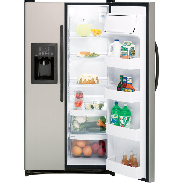 Hotpoint 36-inch, 25 cu. ft. Side-by-Side Refrigerator with Ice and Water HSM25GFBSA IMAGE 1