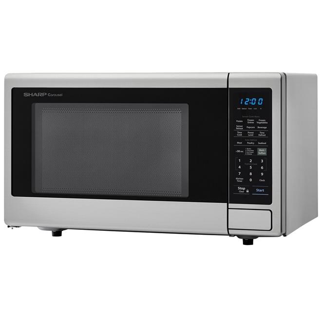 Sharp 23.2-inch, 1.8 cu.ft. Countertop Microwave Oven with Auto Defrost SMC1842CS IMAGE 2