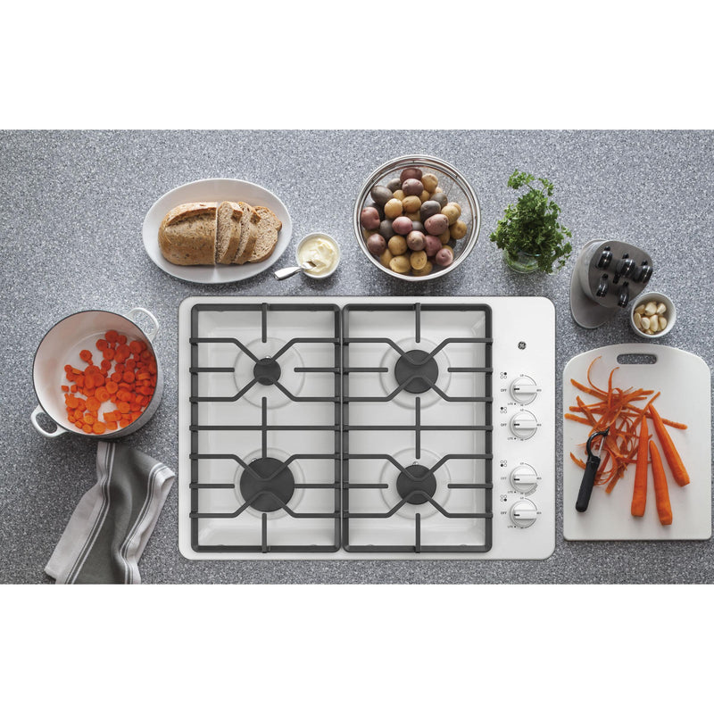 GE 30-inch Built-In Gas Cooktop JGP3030DLWW IMAGE 8