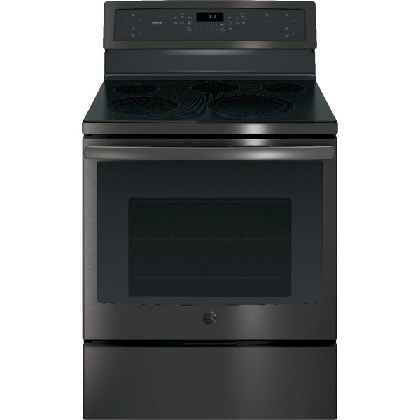 GE Profile 30-inch Freestanding Electric Range with Convection Technology PB911BJTS IMAGE 1