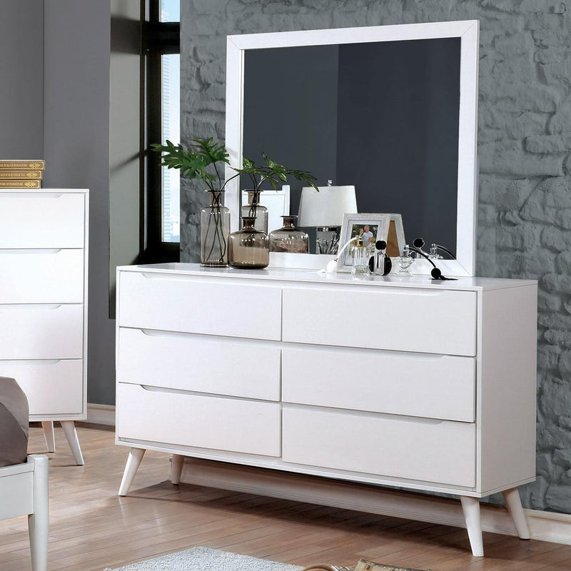 Furniture of America Lennart II Dresser Mirror CM7386WH-M IMAGE 3