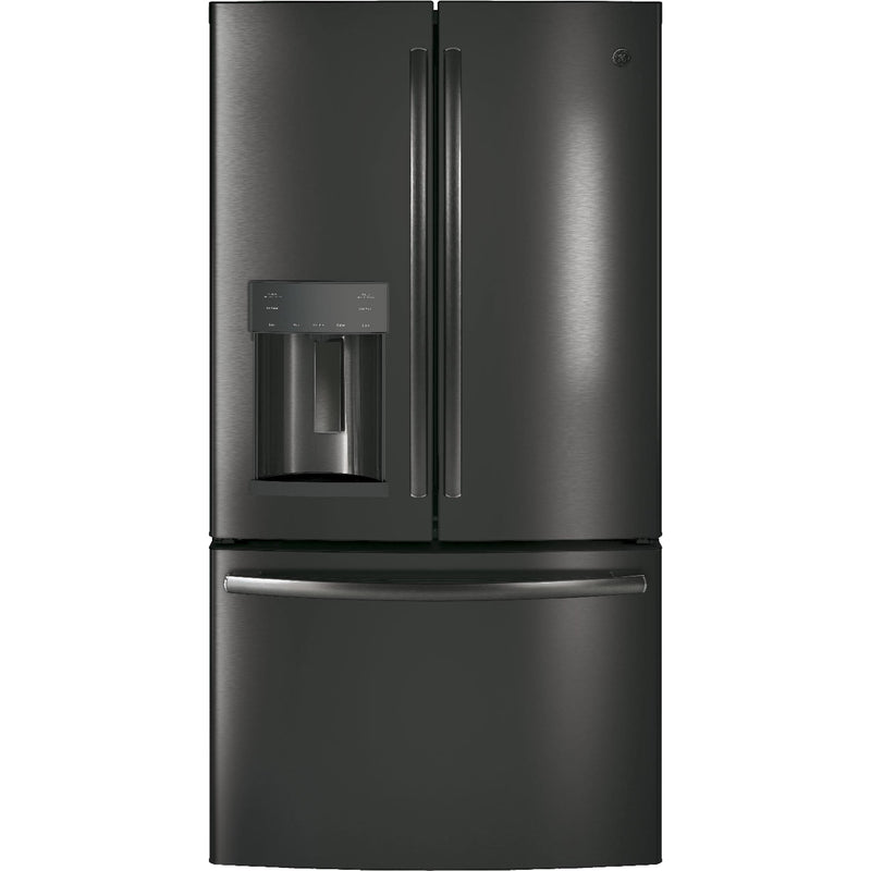 GE 36-inch, 27.8 cu.ft. Freestanding French 3-Door Refrigerator with Ice and Water Dispensing System GFE28GBLTS IMAGE 1