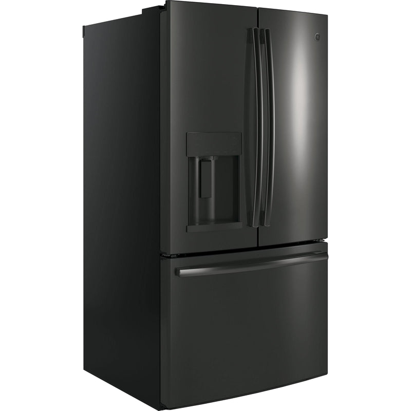 GE 36-inch, 27.8 cu.ft. Freestanding French 3-Door Refrigerator with Ice and Water Dispensing System GFE28GBLTS IMAGE 4