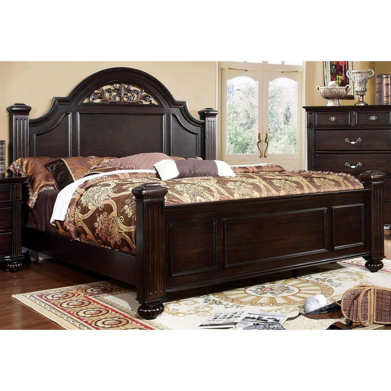 Furniture of America Syracuse King Poster Bed CM7129EK-BED IMAGE 1