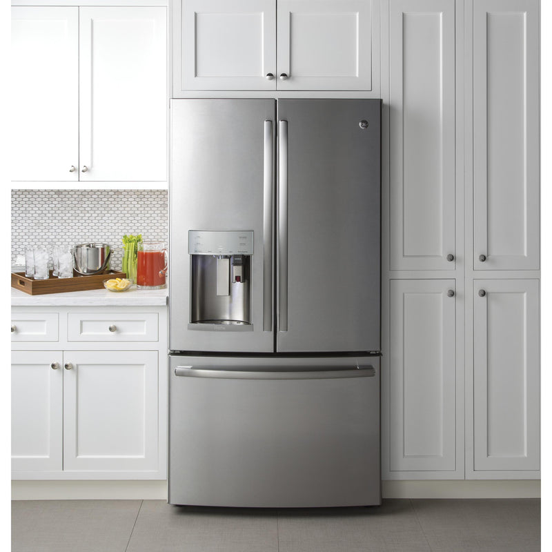 GE Profile 36-inch, 22.2 cu.ft. Counter-Depth French 3-Door Refrigerator with Keurig® K-Cup® Brewing System PYE22PSKSS IMAGE 19