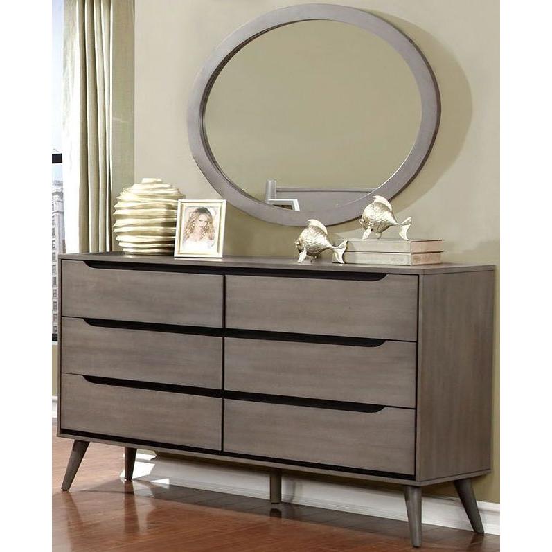 Furniture of America Lennart Dresser Mirror CM7386GY-MO IMAGE 3