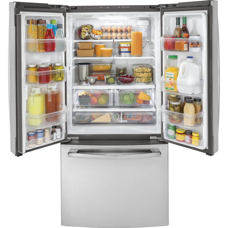 GE 33-inch, 18.6 cu. ft. Counter-Depth French-Door Refrigerator GWE19JSLSS IMAGE 3