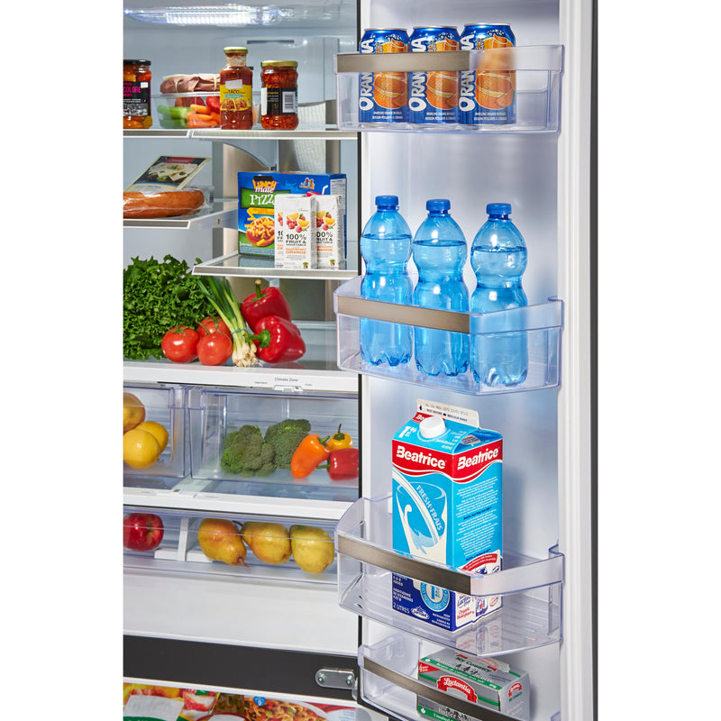 GE Profile 33-inch, 17.5 cu. Ft. Counter depth french-door refrigerator with integrated ice and water dispenser PYE18HBLKTS IMAGE 8