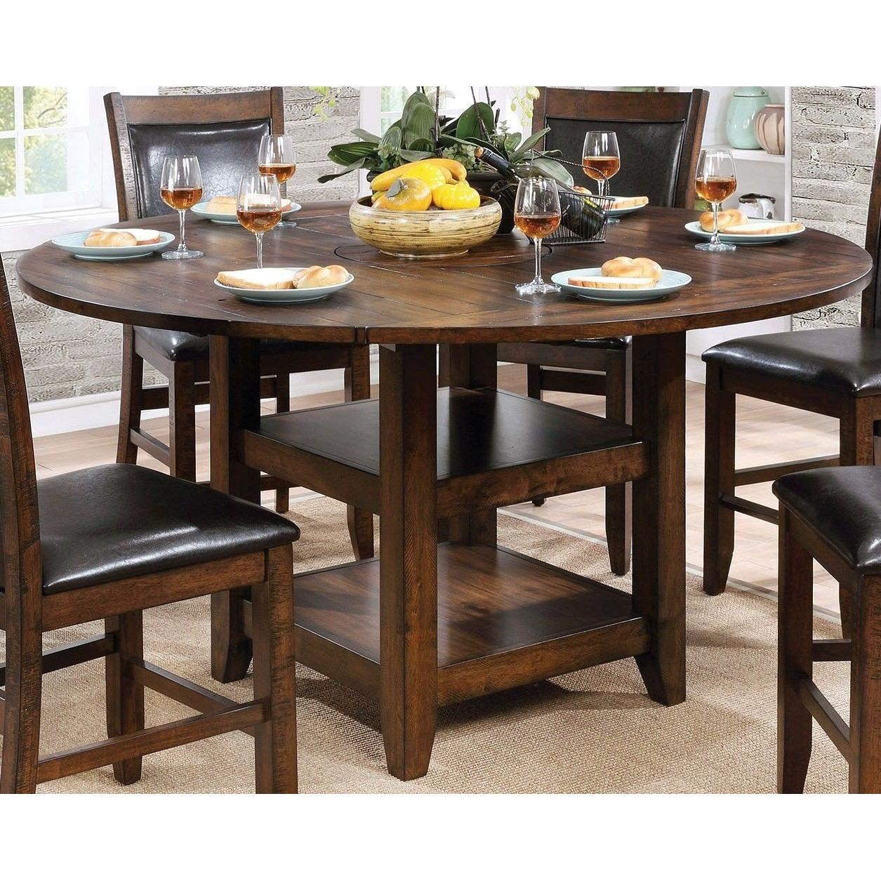 Furniture of America Meagan II Counter Height Dining Table with Pedest