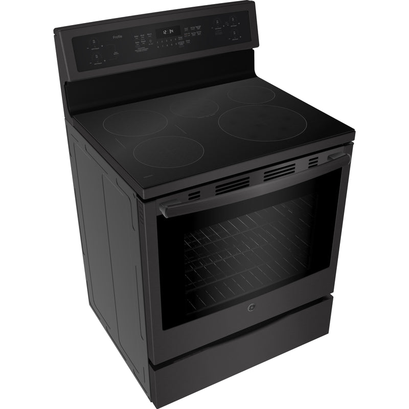 GE Profile 30-inch Freestanding Induction Range with True Convection PCHB920BMTS IMAGE 2