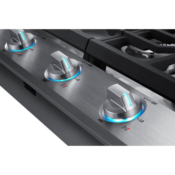 Samsung 36-inch Built-In Gas Cooktop with Wi-Fi Connectivity NA36N6555TS/AA IMAGE 4