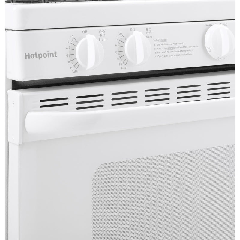 Hotpoint 30-inch Freestanding Gas Range RGBS200DMWW IMAGE 2