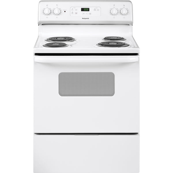 Hotpoint 30-inch Freestanding Electric Range RBS360DMWW IMAGE 1