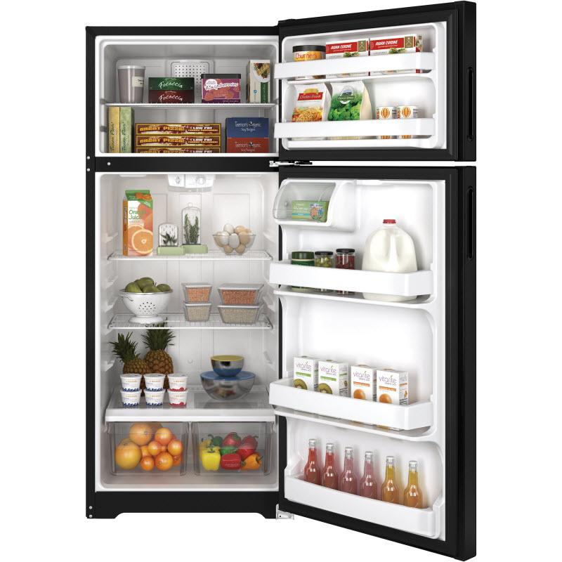 Hotpoint 28-inch, 17.6 cu. ft. Top Freezer Refrigerator HPS18BTHBB-B IMAGE 2