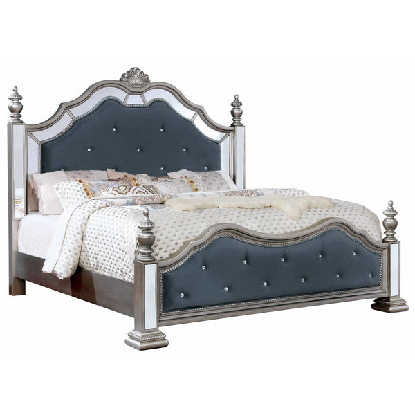 Furniture of America Azha Queen Upholstered Poster Bed CM7194Q-BED IMAGE 1