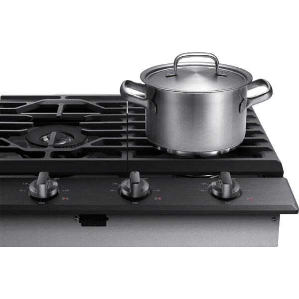 Samsung 36-inch Built-in Gas Cooktop with Wi-Fi Connectivity NA36N6555TG/AA IMAGE 4