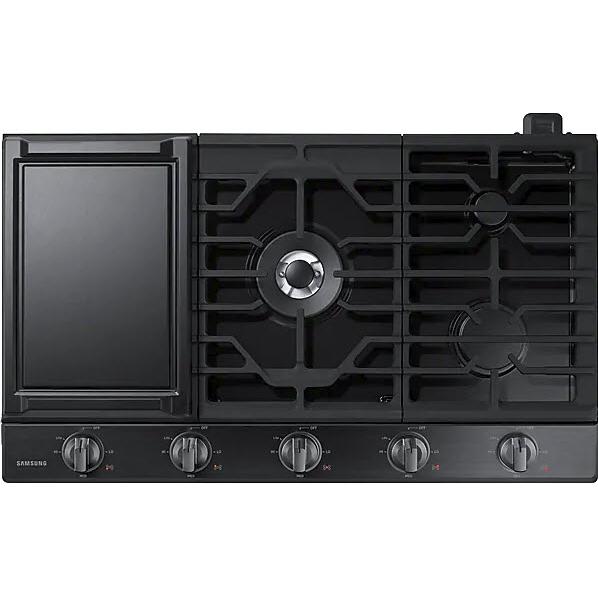 Samsung 36-inch Built-in Gas Cooktop with Wi-Fi Connectivity NA36N6555TG/AA IMAGE 5