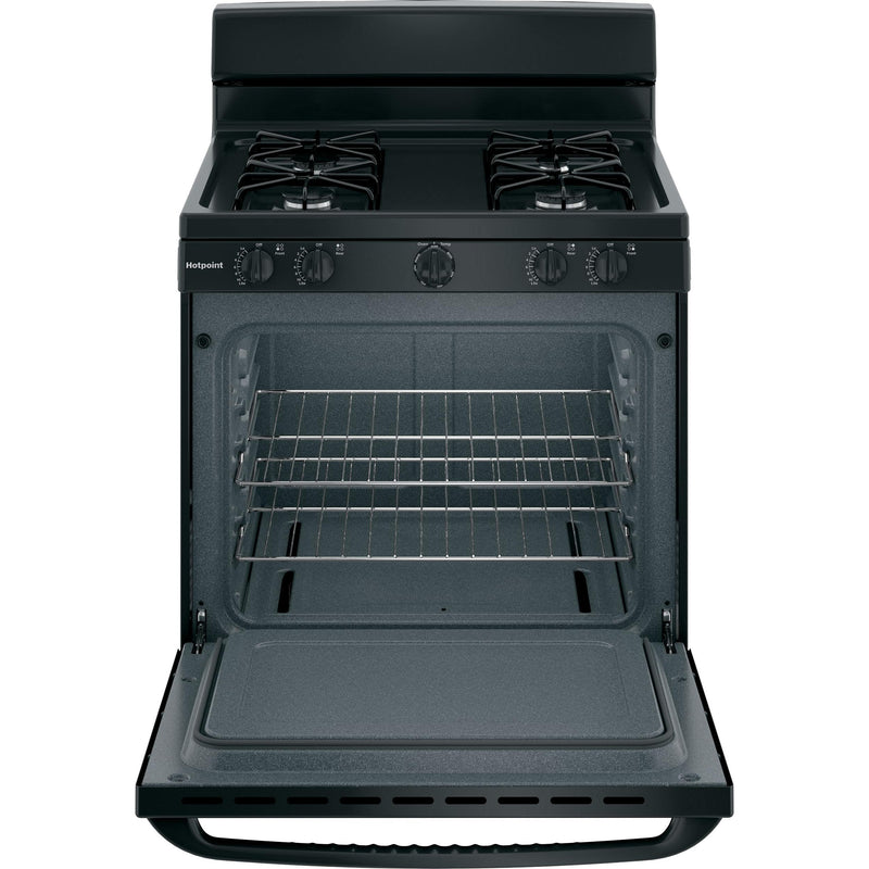 Hotpoint 30-inch Freestanding Gas Range RGBS300DMBB IMAGE 4