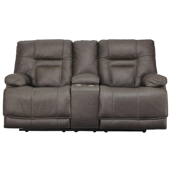 Signature Design by Ashley Wurstrow Power Reclining Leather Match Loveseat U5460218 IMAGE 1