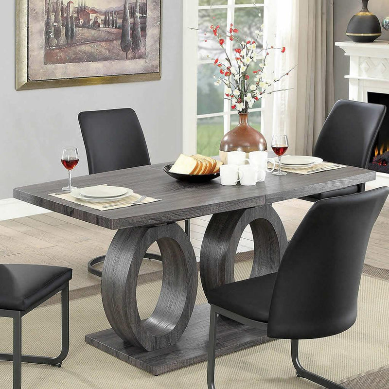 Furniture of America Saskia Dining Table with Pedestal Base CM3918T-TABLE IMAGE 1