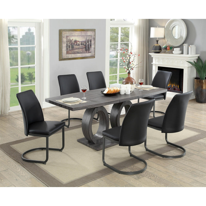 Furniture of America Saskia Dining Table with Pedestal Base CM3918T-TABLE IMAGE 3