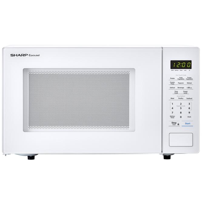 Sharp 20.3-inch, 1.1 cu.ft. Countertop Microwave Oven with Auto Defrost SMC1131CW IMAGE 1