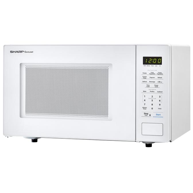 Sharp 20.3-inch, 1.1 cu.ft. Countertop Microwave Oven with Auto Defrost SMC1131CW IMAGE 3