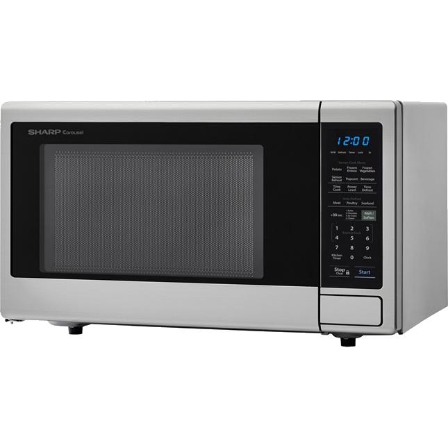 Sharp 21.3-inch, 1.4 cu.ft. Countertop Microwave Oven with Auto Defrost SMC1442CS IMAGE 2