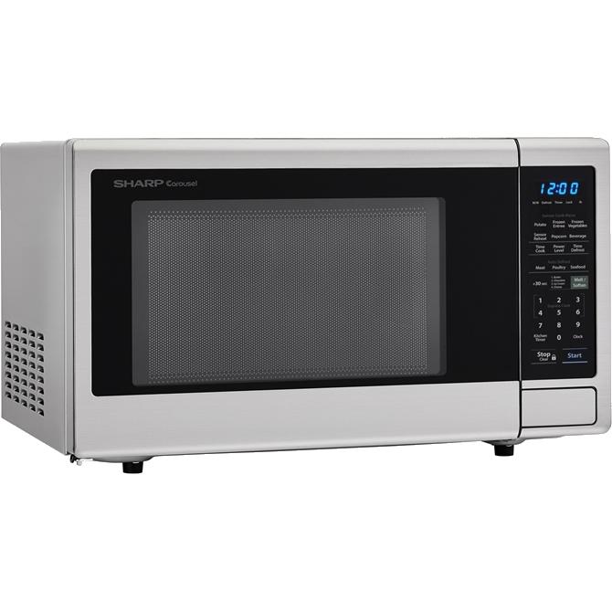 Sharp 21.3-inch, 1.4 cu.ft. Countertop Microwave Oven with Auto Defrost SMC1442CS IMAGE 3