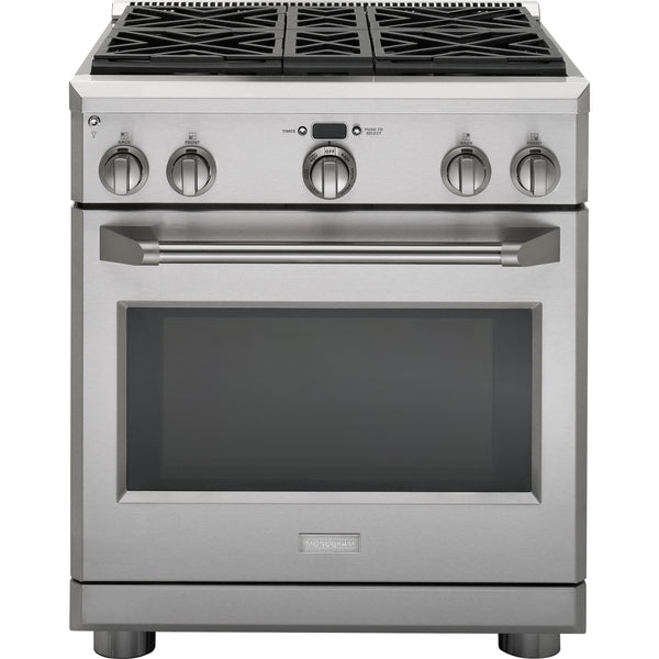 Monogram 30-inch Freestanding Dual-Fuel Range with Professional Oven System ZDP304NPSS IMAGE 1