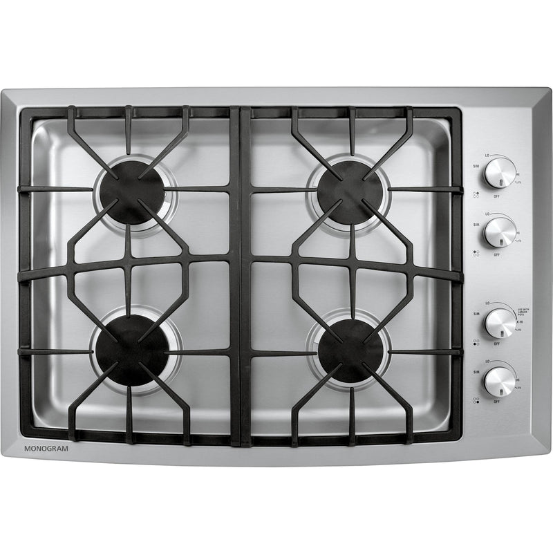 Monogram 30-inch Built-In Gas Cooktop ZGU384NSMSS IMAGE 1