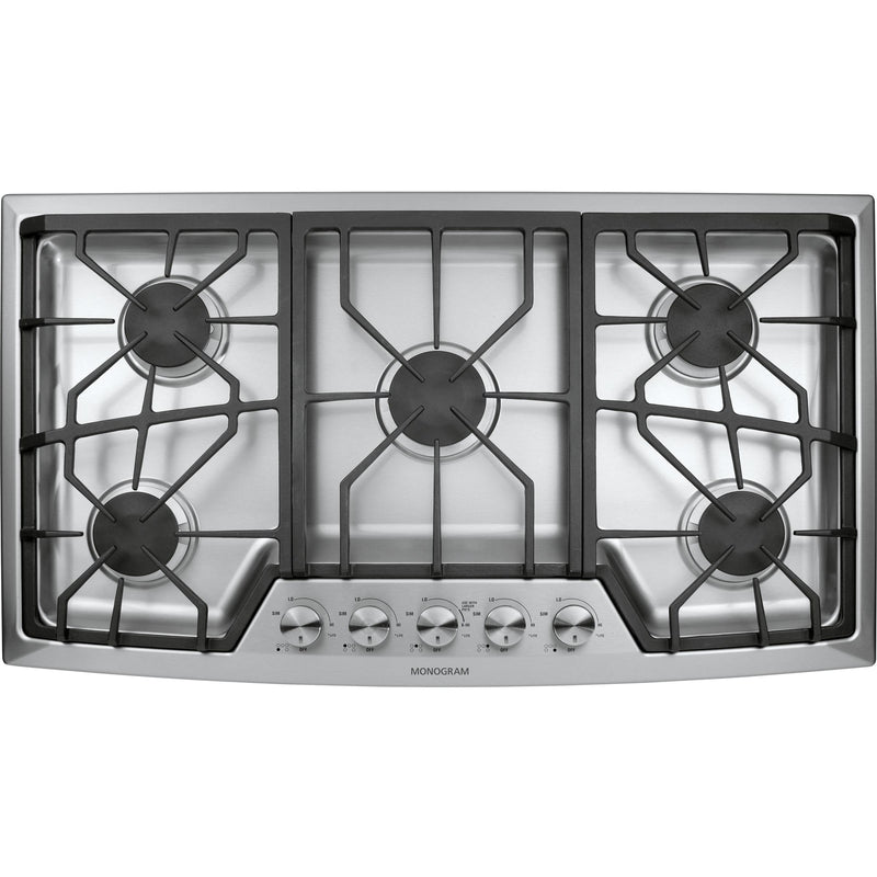 Monogram 36-inch Built-In Gas Cooktop ZGU385NSMSS IMAGE 1