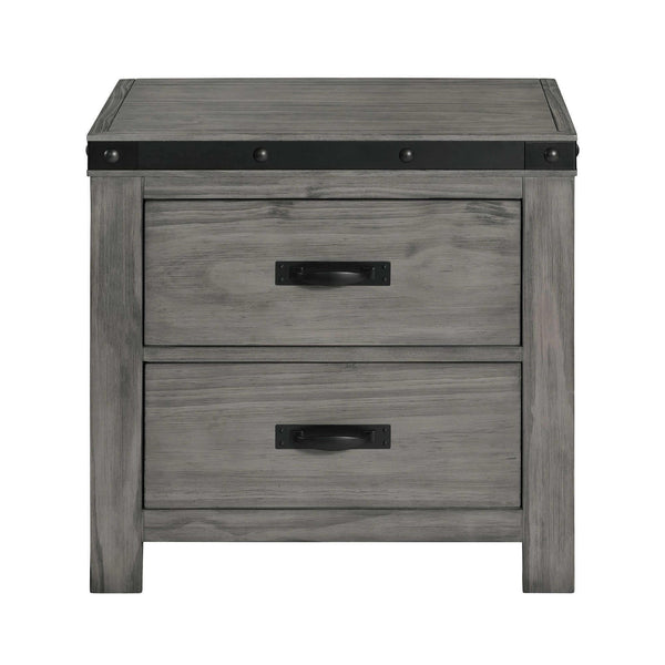 Elements International Wade 2-Drawer Nightstand WE600NS IMAGE 1