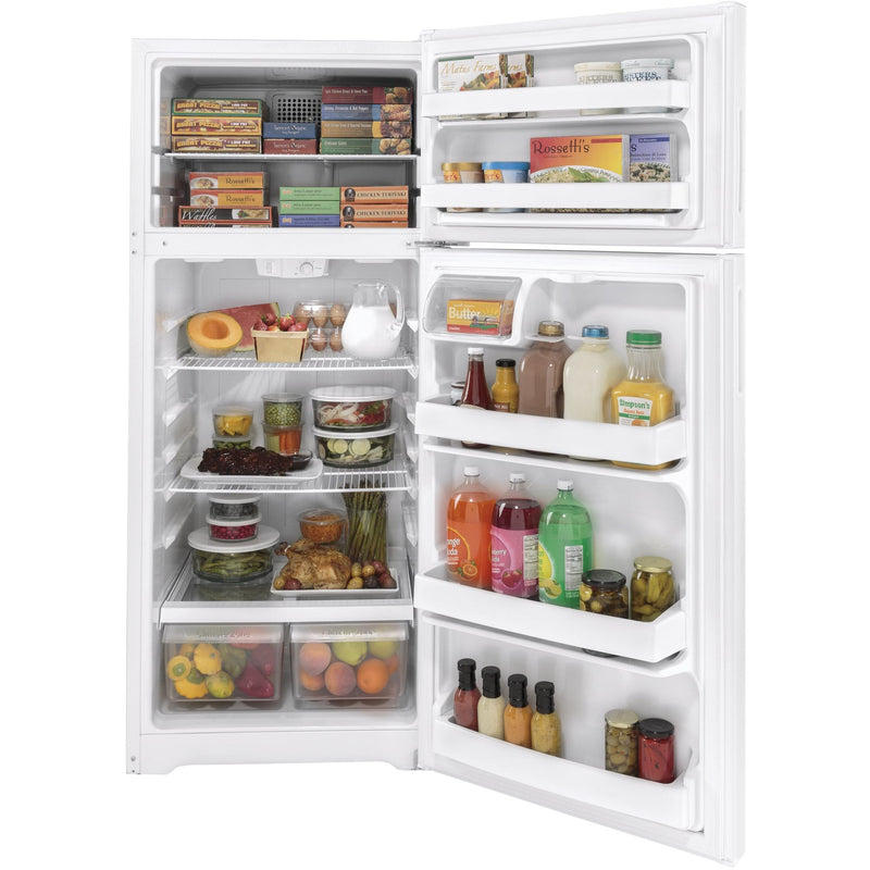 Hotpoint 28-inch, 17.5 cu.ft. Freestanding Top Freezer Refrigerator HPS18BTNRWW IMAGE 4