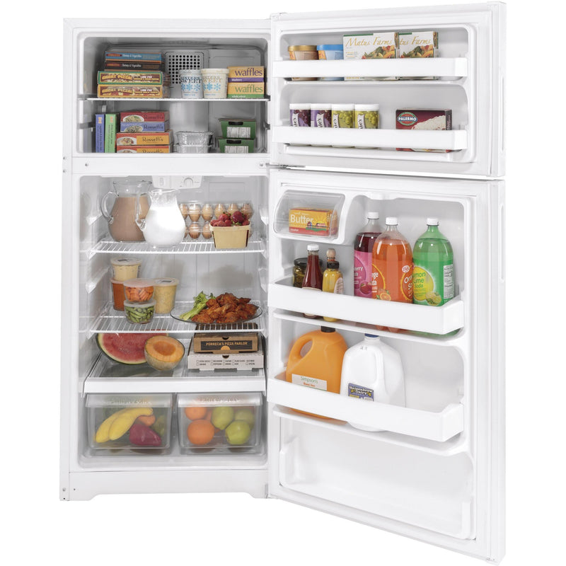 Hotpoint 28-inch, 15.6 cu.ft. Freestanding Top Freezer Refrigerator HPE16BTNRWW IMAGE 4