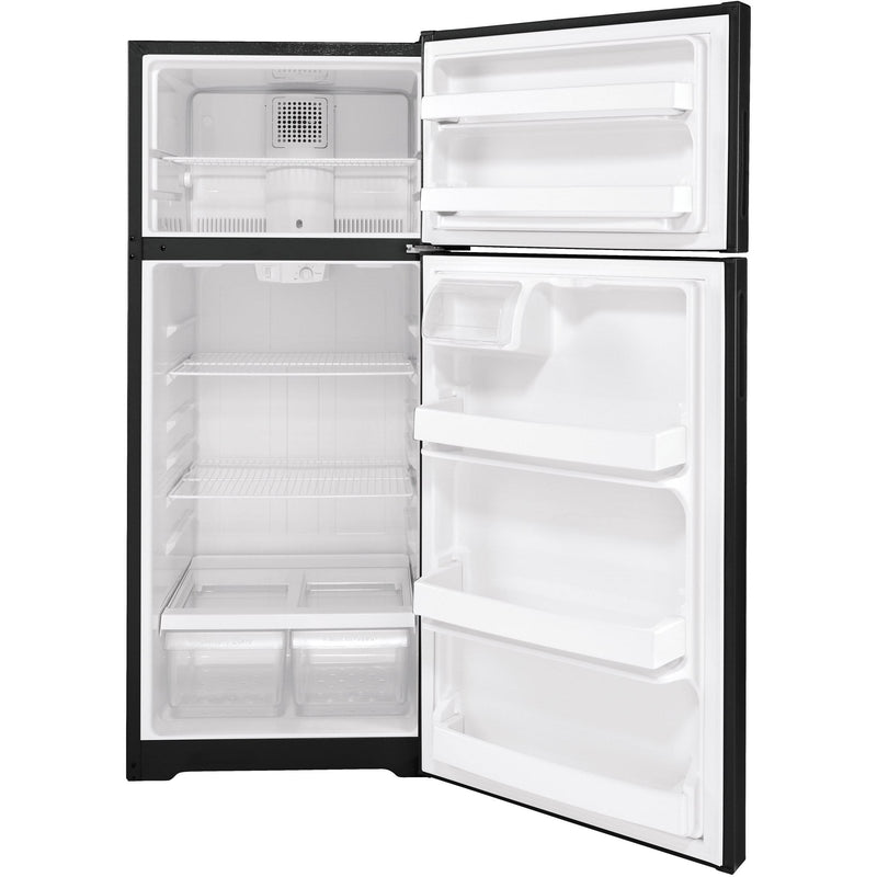 Hotpoint 28-inch, 17.5 cu.ft. Freestanding Top Freezer Refrigerator HPS18BTNRBB IMAGE 3