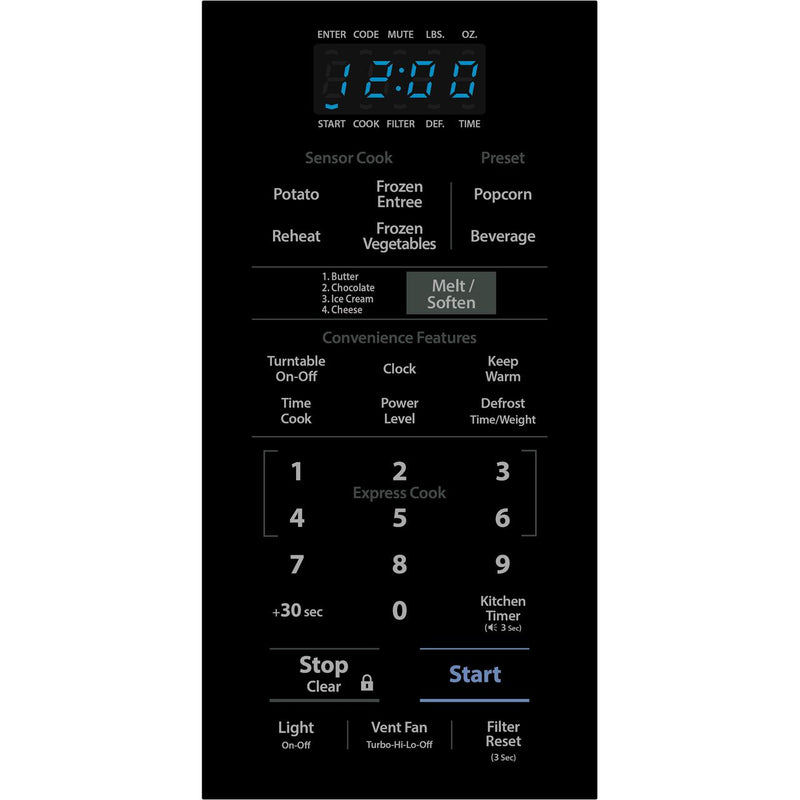 Sharp 30-inch, 1.6 cu.ft. Over-the-range Microwave Oven with LED Lighting SMO1652DS IMAGE 7