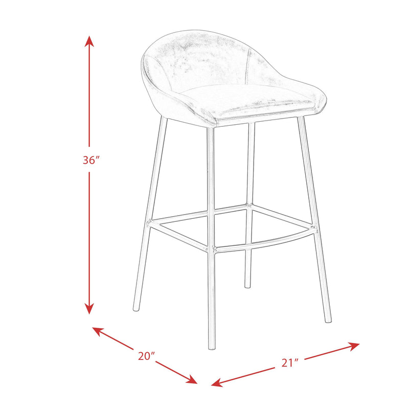 Elements International Braylon Pub Height Stool BBY400BSE IMAGE 13