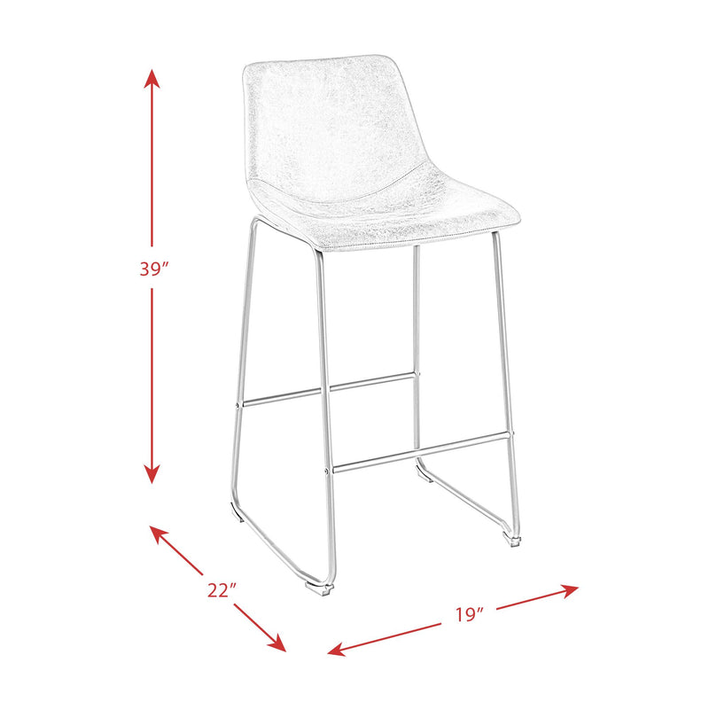 Elements International Wes Pub Height Stool BWS900BSE IMAGE 11