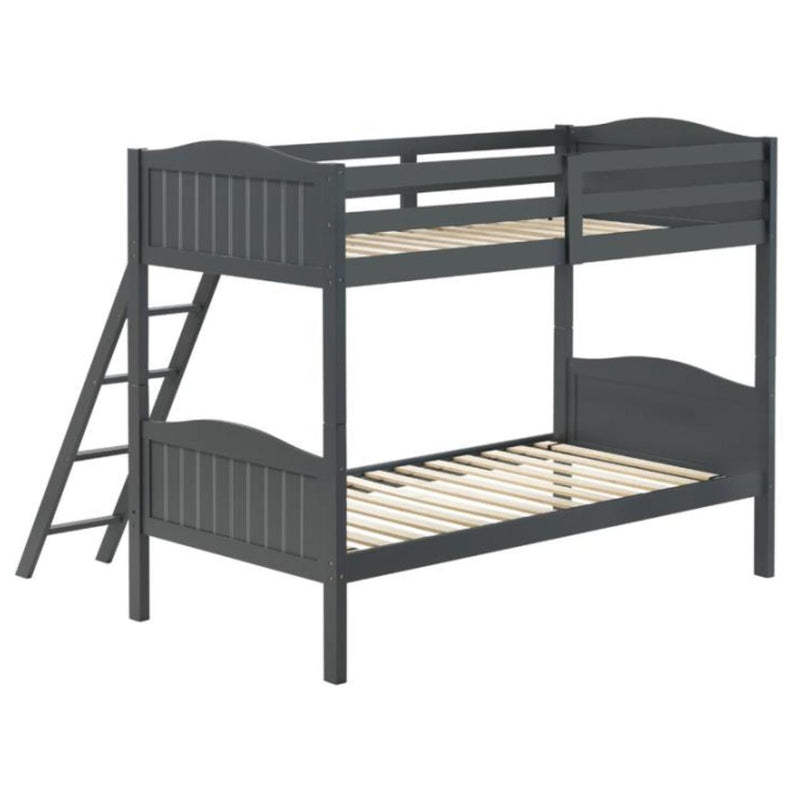 Coaster Furniture Littletown 405053GRY Twin over Twin Bunk Bed IMAGE 2