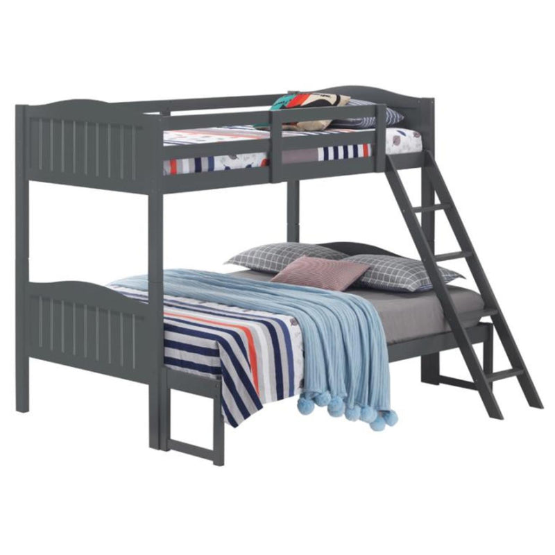 Coaster Furniture Littletown 405054GRY Twin over Full Bunk Bed IMAGE 3