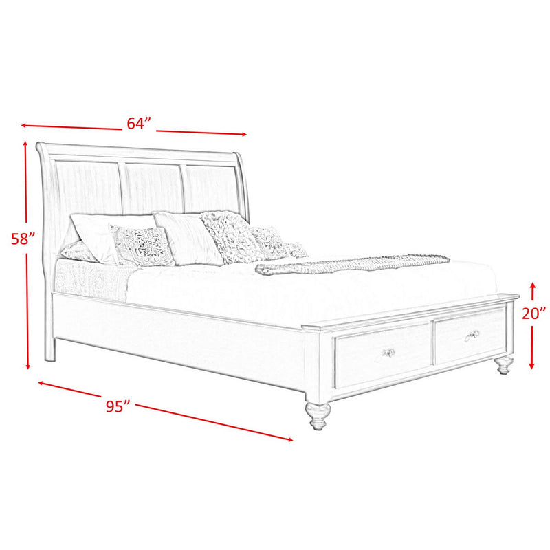 Elements International Chatham Queen Bed with Storage CH777QB IMAGE 4