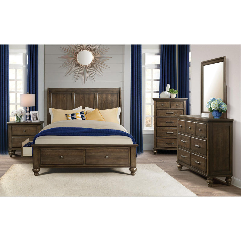 Elements International Chatham Gray Queen Platform Bed with Storage CH650QB IMAGE 10