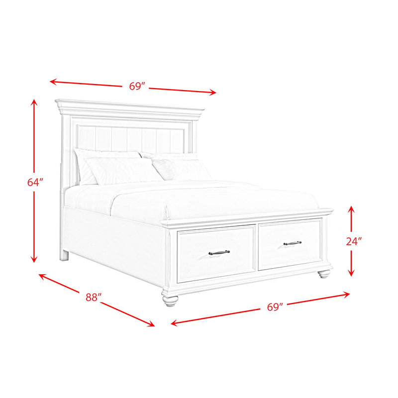 Elements International Slater Queen Platform Bed with Storage SR850QB IMAGE 11