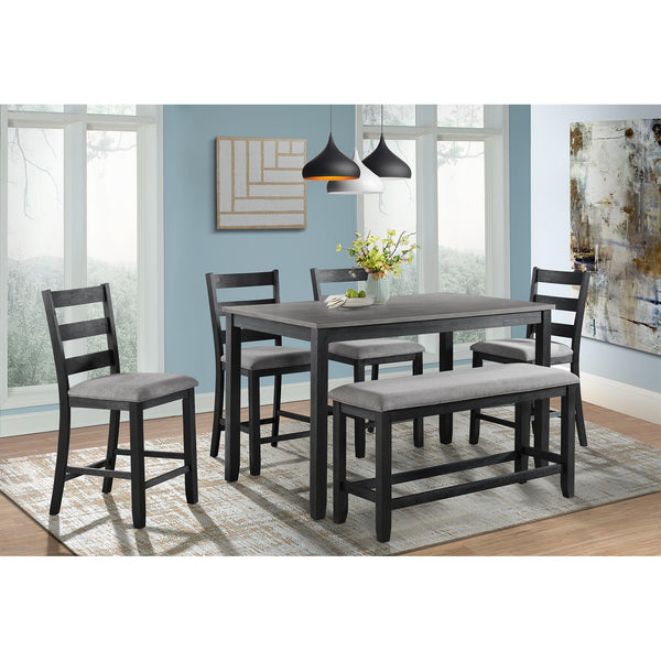 Elements International Martin Grey 6 pc Counter Height Dinette DMT3006CS IMAGE 1