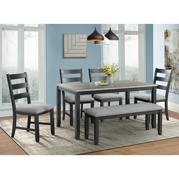 Elements International Martin Grey 6 pc Dinette DMT3006DS IMAGE 1