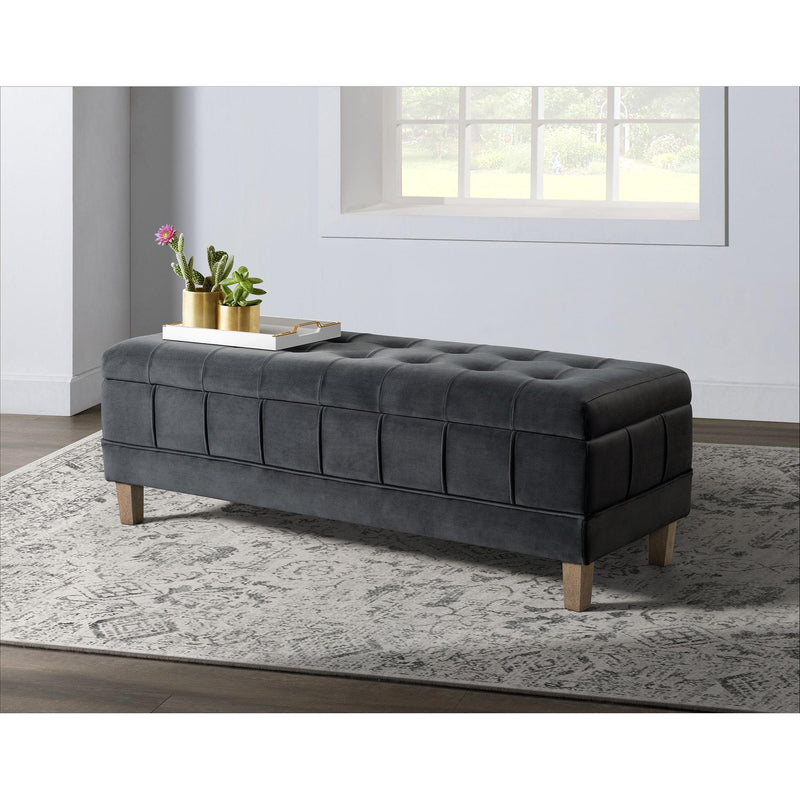 Elements International Crosby Fabric Storage Ottoman UCB1819001WWE IMAGE 11