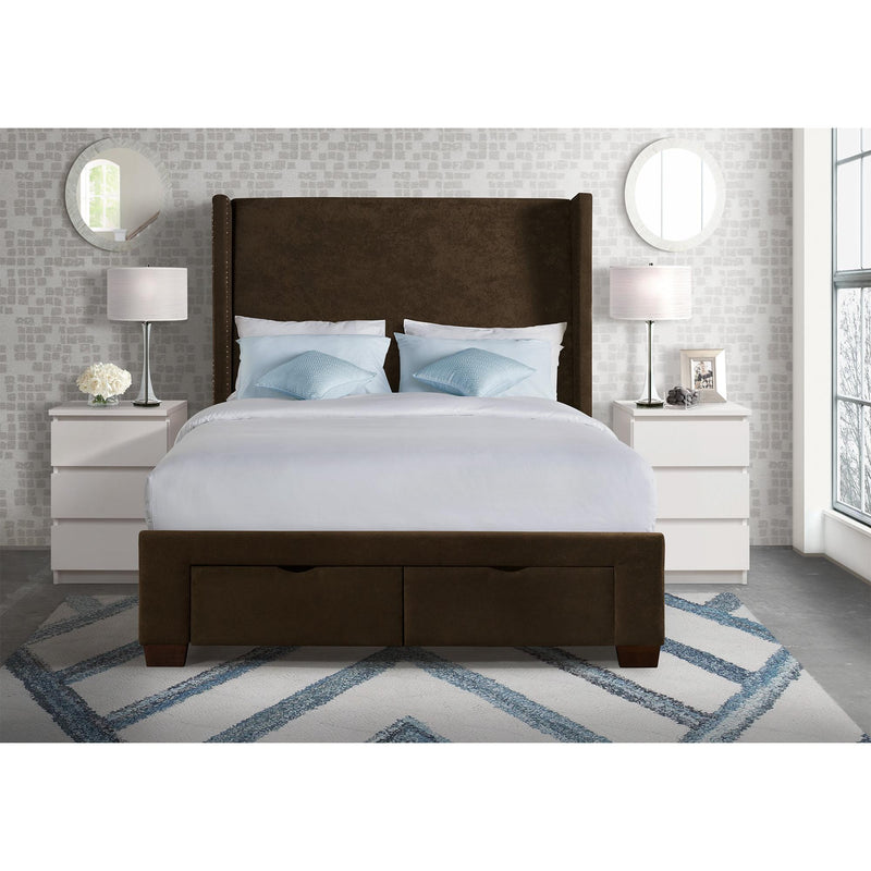 Elements International Magnolia King Upholstered Platform Bed with Storage UMG3153KSB IMAGE 10