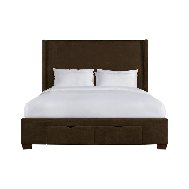 Elements International Magnolia King Upholstered Platform Bed with Storage UMG3153KSB IMAGE 2