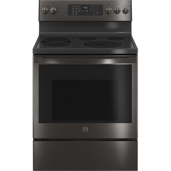 GE Profile 30-inch Freestanding Electric Range with True European Convection Technology PB935BPTS IMAGE 1